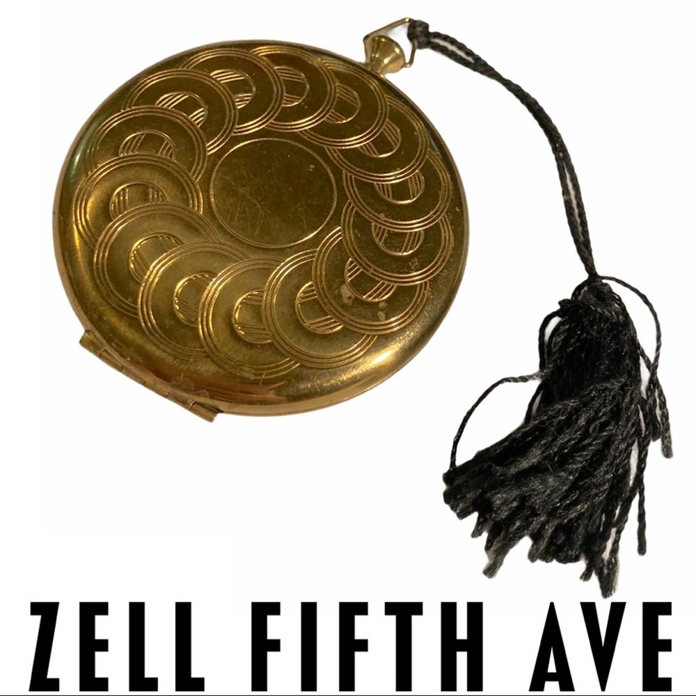 VTG Zell Fifth Avenue Gold-Tone Compact MidCentury